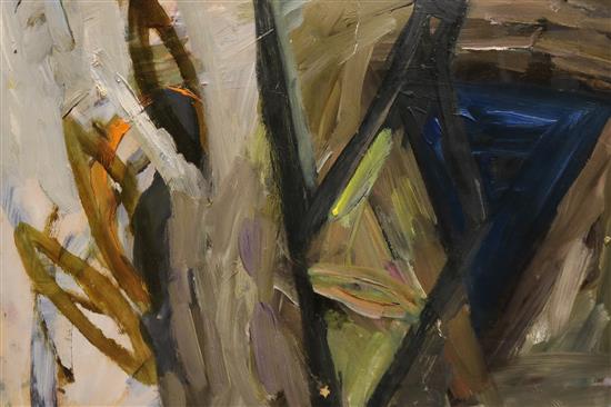 Elizabeth Vary, oil on paper, abstract, 30 x 44cm